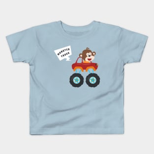 illustration of monster truck with cartoon style Kids T-Shirt